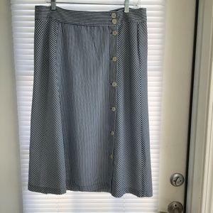 J Crew skirt for summer, Large, Blue and white striped